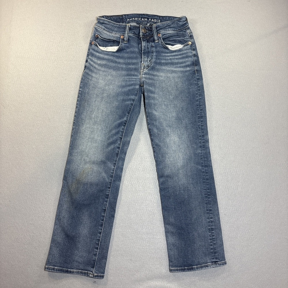 AE American Eagle Jeans Airflex Original Bootcut Mens 26x28 Distressed
